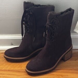 Timberland Fur-Lined Boots, Size 8